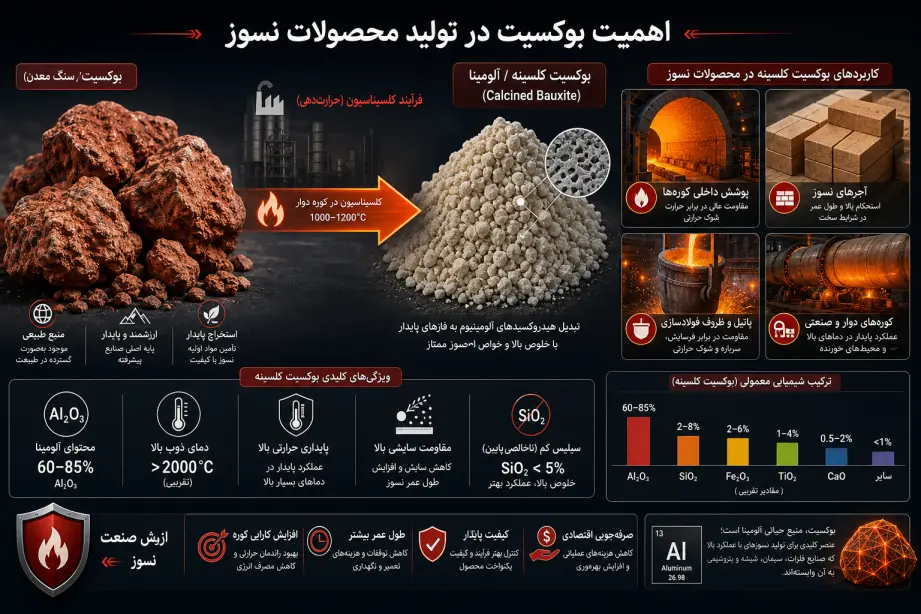 اهمیت بوکسیت در تولید محصولات نسوز
